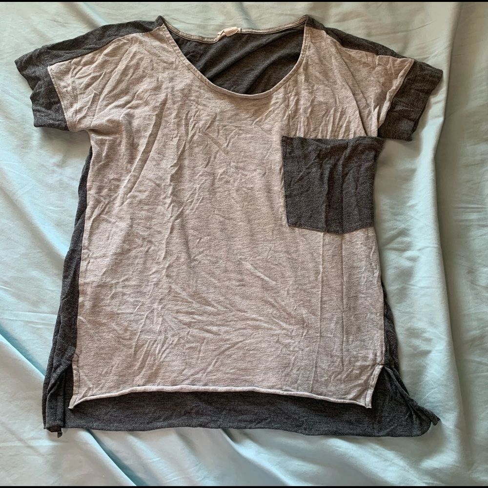 Grey/ black shirt with pocket